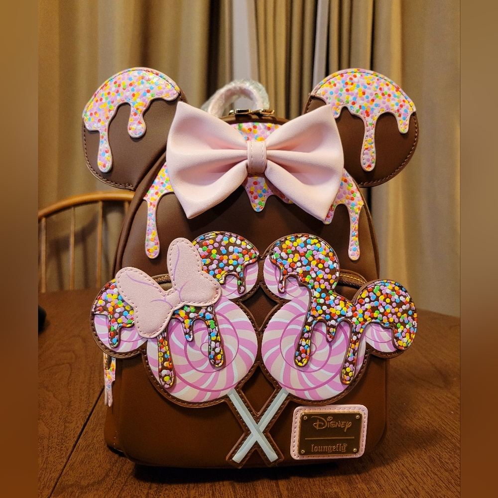Loungefly Disney Minnie mouse chocolate lollipop backpack
